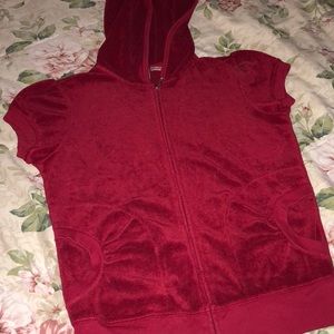 Juicy Couture Red Short Sleeve Hoodie